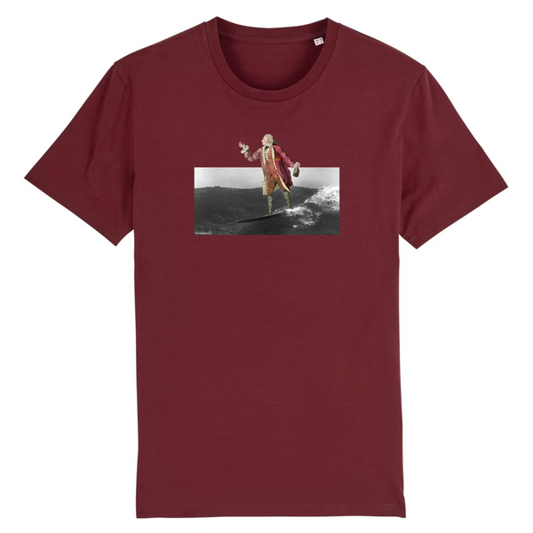 T-shirt homme coton bio Mathurin Surf Bordeaux
