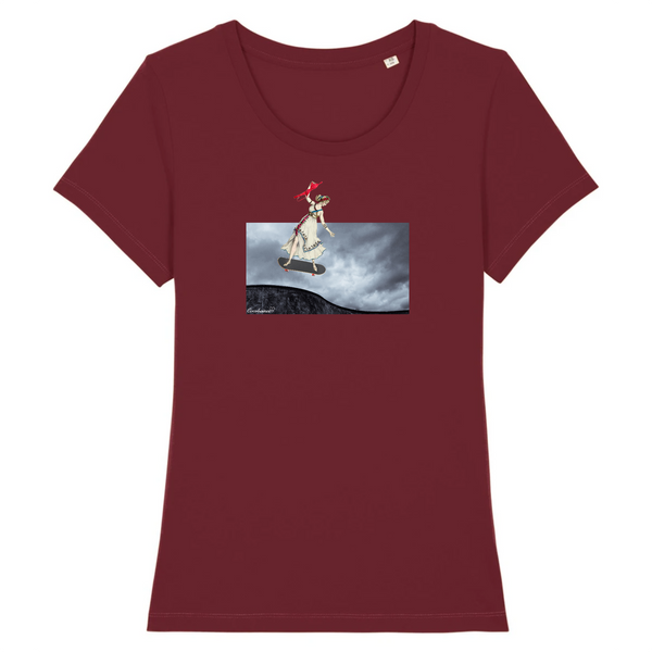 T-shirt femme coton bio Freedom Skate Bordeaux