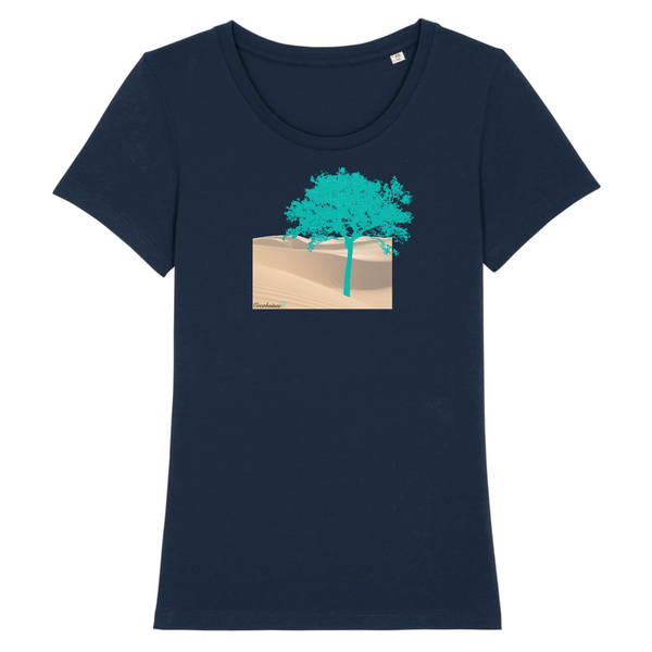 T-shirt femme coton bio Green Tree Bleu