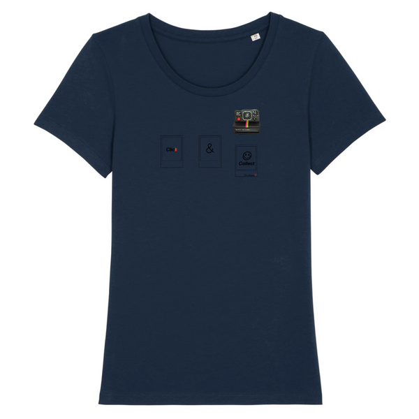 T-shirt femme coton bio Click & Collect Marine