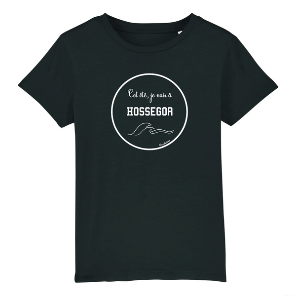 T-shirt enfant coton bio Hossegor B Noir