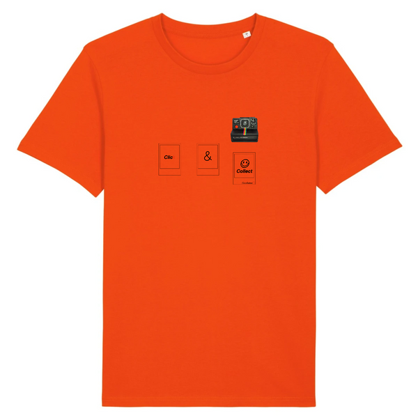 T-shirt homme coton bio Click & Collect Orange