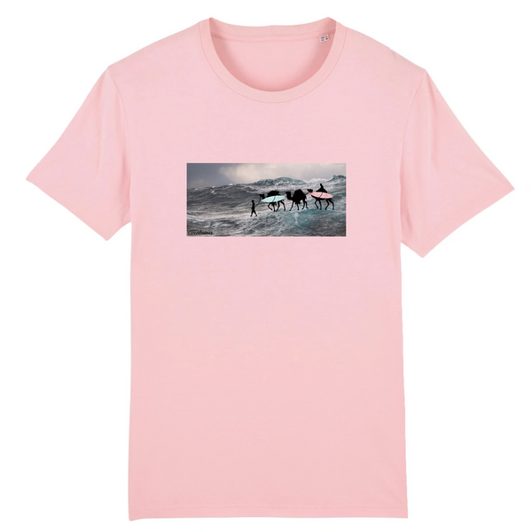 T-shirt homme coton bio Camel Caravan on the sea Rose