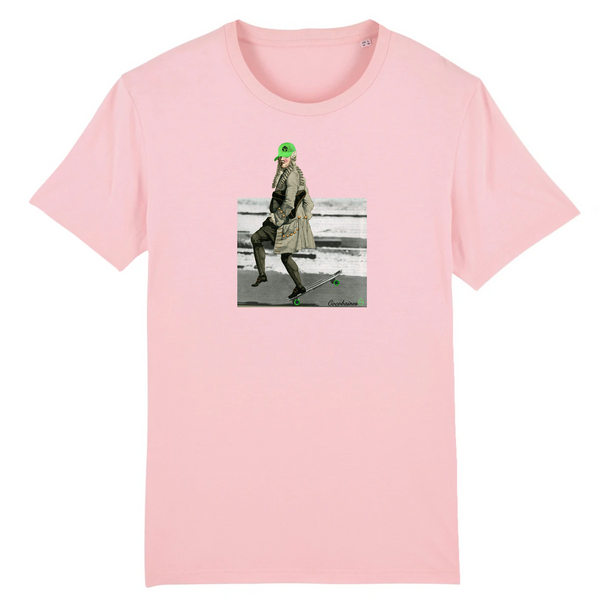 T-shirt homme coton bio Clopineau Nose Ride Rose