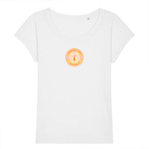 T-shirt femme coton bio jersey flammé Summer time Blanc