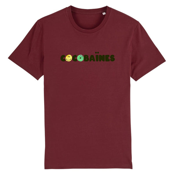 T-shirt homme coton bio Donuts Bordeaux