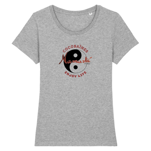 T-shirt femme coton bio Yin Yang Gris