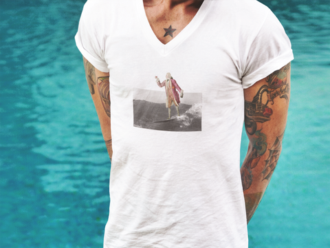 T-shirt col V homme coton bio Mathurin Surf