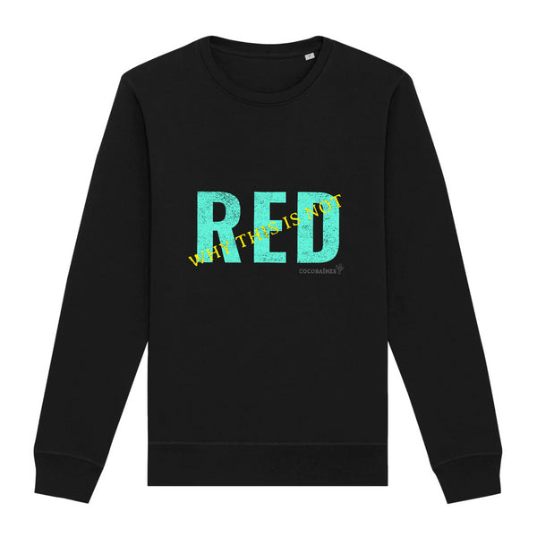 Sweatshirt femme coton bio RED Noir