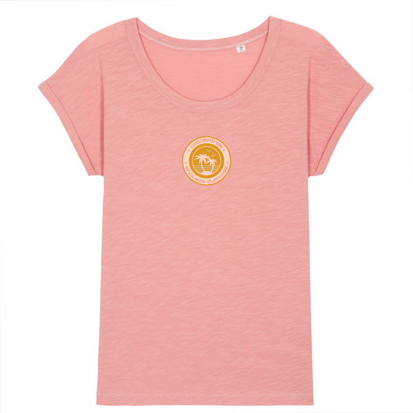 T-shirt femme coton bio jersey flammé Endless summer Rose