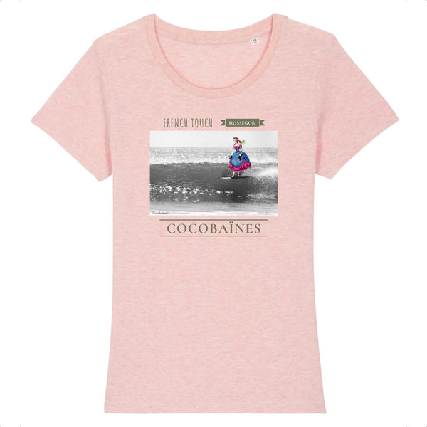 T-shirt femme coton bio French touch Rose