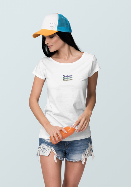 T-shirt femme coton bio jersey flammé coco Deep sea
