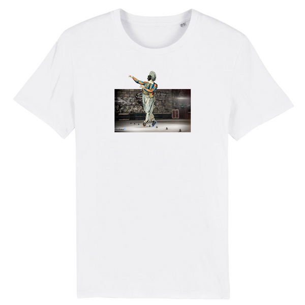 T-shirt homme coton bio Arlequin in Line Blanc