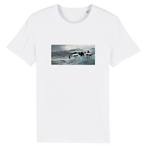 T-shirt homme coton bio Camel Caravan on the sea Blanc