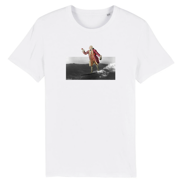 T-shirt homme coton bio Mathurin Surf Blanc
