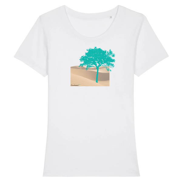 T-shirt femme coton bio Green Tree Blanc