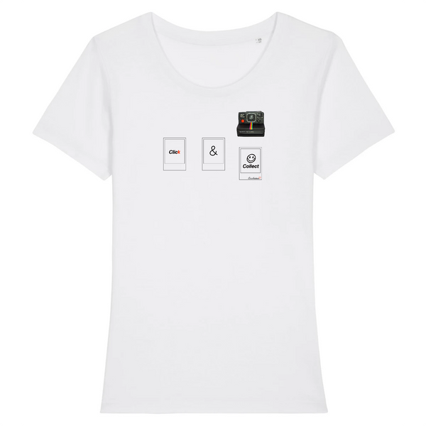 T-shirt femme coton bio Click & Collect Blanc