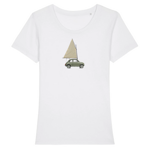T-shirt femme coton bio F500 Sailing Blanc
