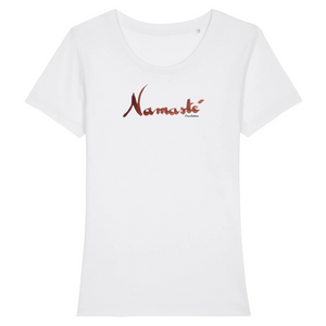T-shirt femme coton bio Namasté Blanc