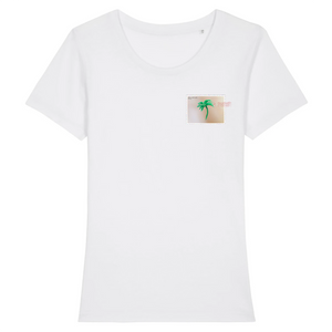 T-shirt femme coton bio Stamped Blanc