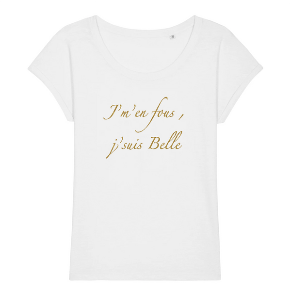 T-shirt femme jersey de coton bio flammé J'suis Belle