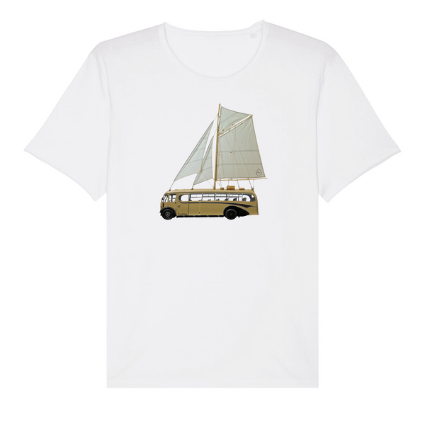 T-shirt homme Vintage | Yellow Sailing Bus Blanc