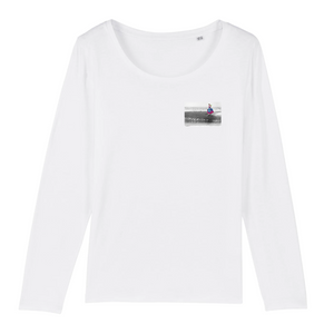 T-shirt femme manches longues Abigaïl Surf Blanc