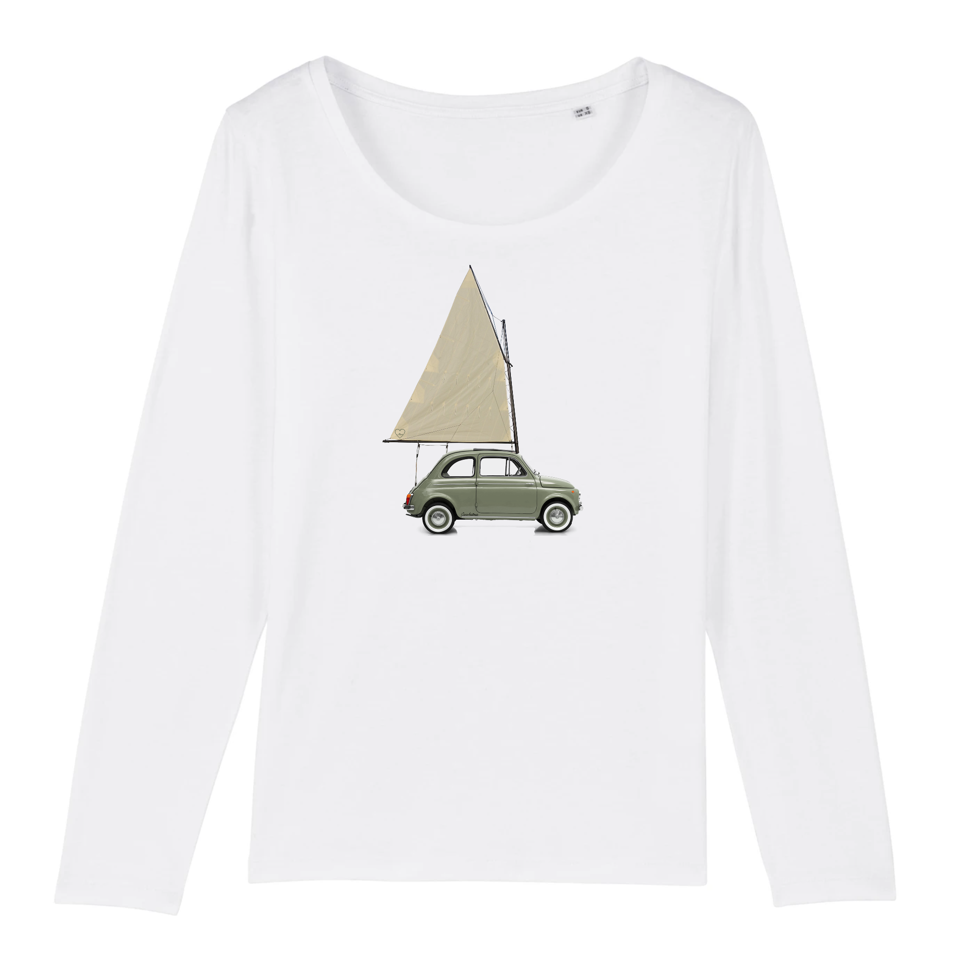 T-shirt femme coton bio manches longues F500 Sailing