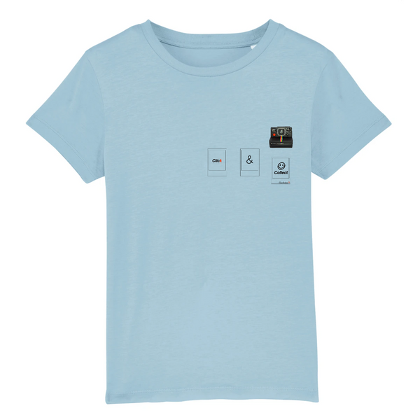 T-shirt enfant coton bio Click & Collect Bleu