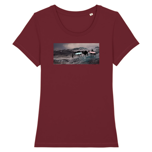 T-shirt femme coton bio Camel Caravan on the sea Bordeaux