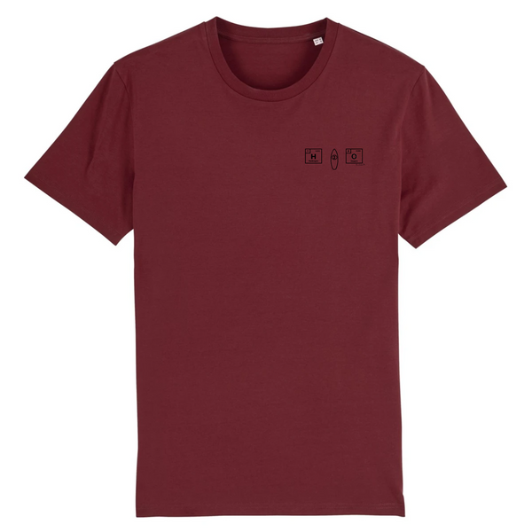 T-shirt homme coton bio H2O mimi Bordeaux