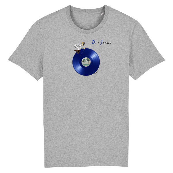 T-shirt homme coton bio Blue DJ Gris