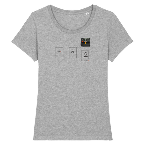 T-shirt femme coton bio Click & Collect Gris