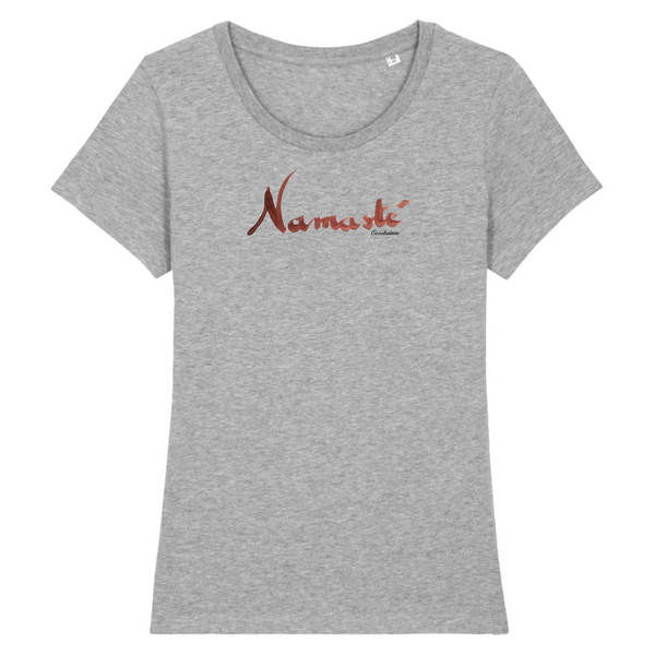 T-shirt femme coton bio Namasté Gris