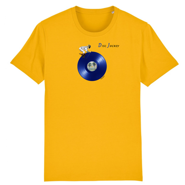 T-shirt homme coton bio Blue DJ Jaune