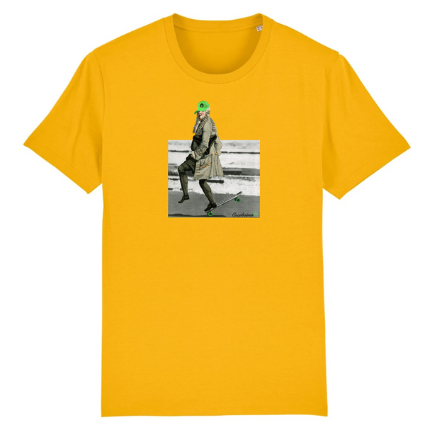 T-shirt homme coton bio Clopineau Nose Ride Jaune