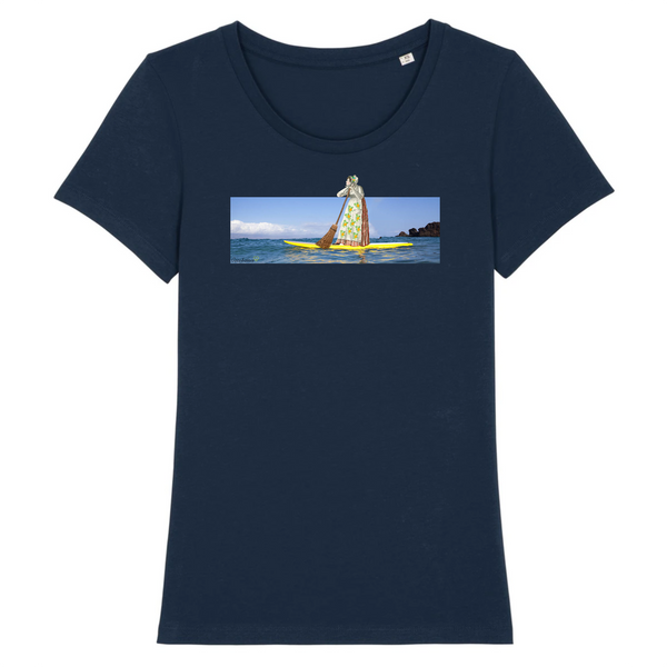 T-shirt femme coton bio Perette Paddle Marine