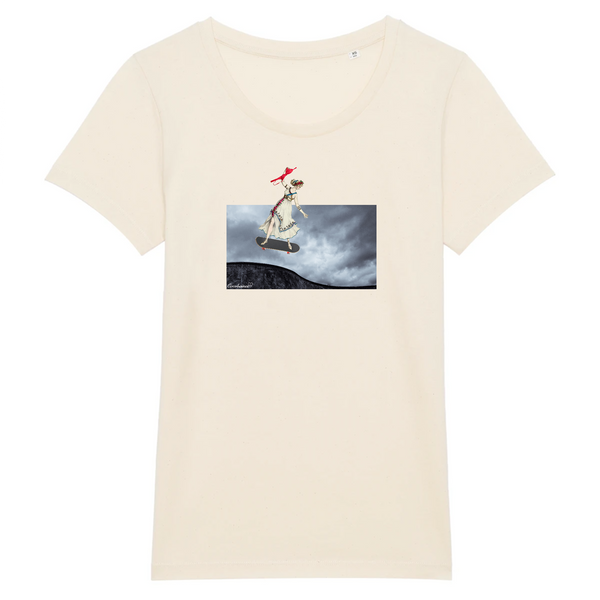 T-shirt femme coton bio Freedom Skate Naturel