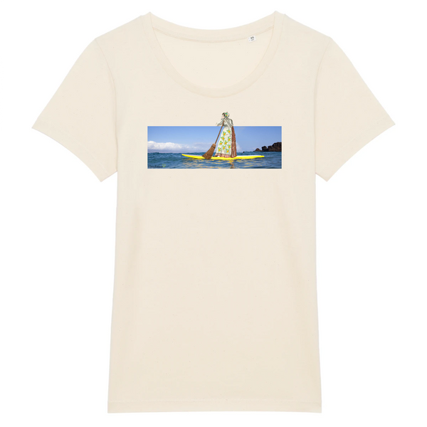 T-shirt femme coton bio Perette Paddle Naturel