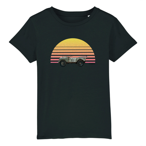 T-shirt enfant coton bio Sunshine Land Noir