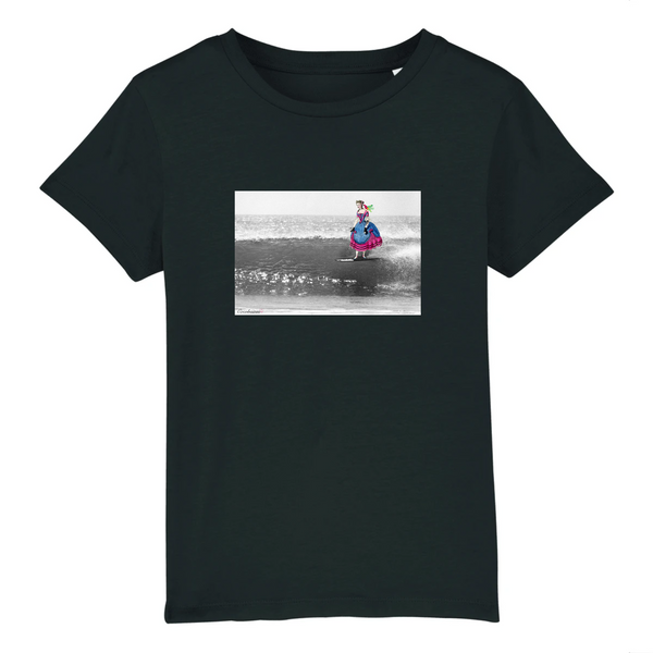 T-shirt enfant coton bio Abigail Surf Noir