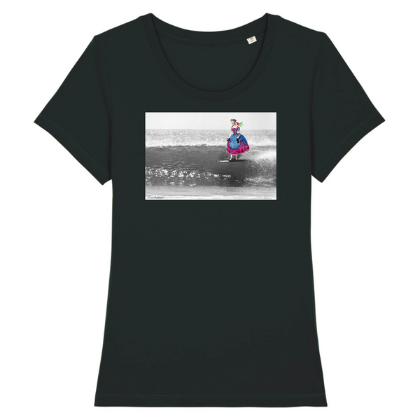T-shirt femme coton bio Abigail Surf Noir