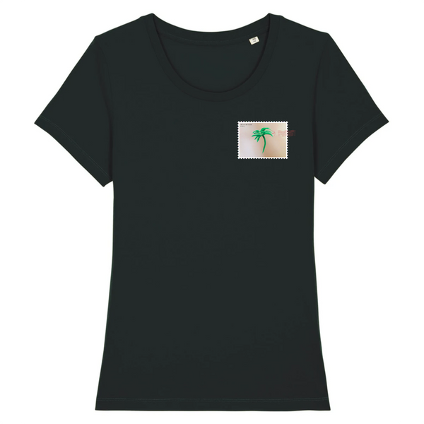 T-shirt femme coton bio Stamped Noir