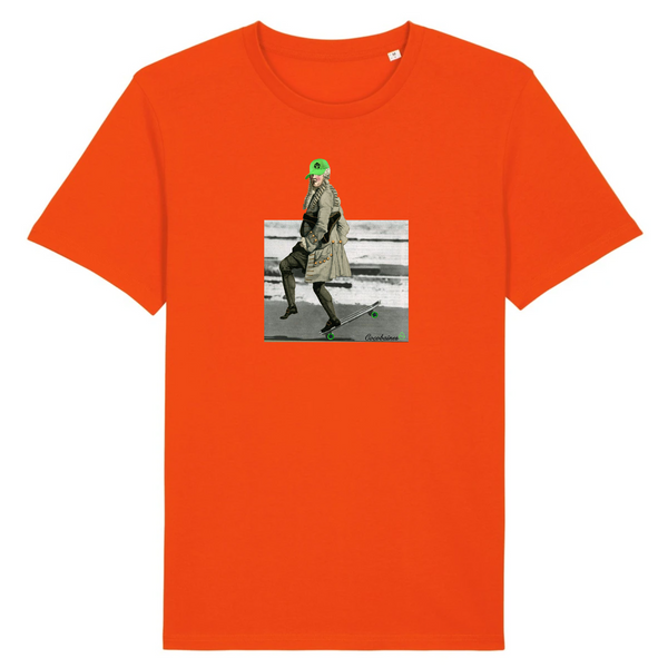 T-shirt homme coton bio Clopineau Nose Ride Orange
