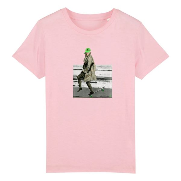 T-shirt enfant coton bio Clopineau Nose Ride Rose