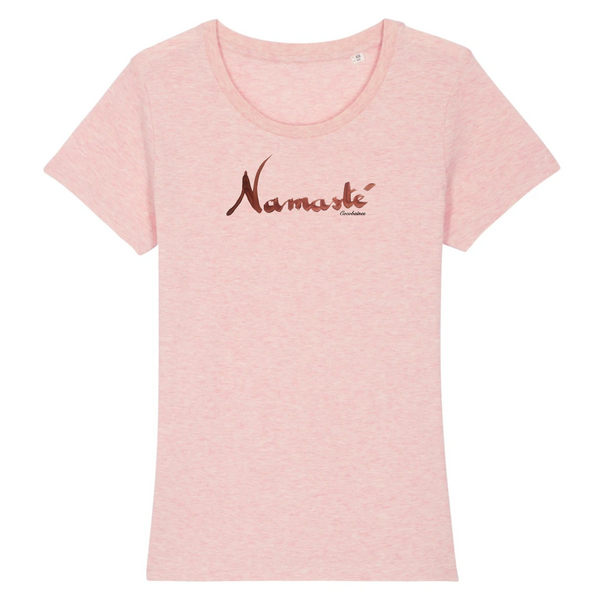 T-shirt femme coton bio Namasté Rose