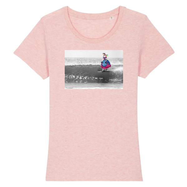 T-shirt femme coton bio Abigail Surf Rose