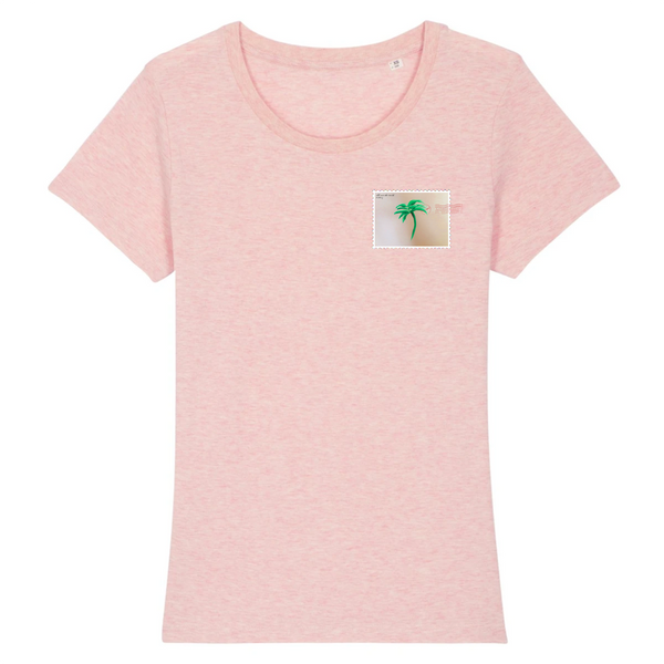 T-shirt femme coton bio Stamped Rose