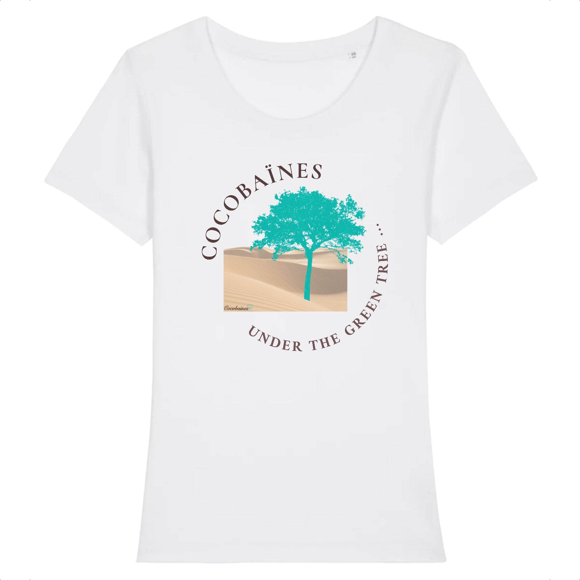 T-shirt femme coton bio Under the Tree Blanc