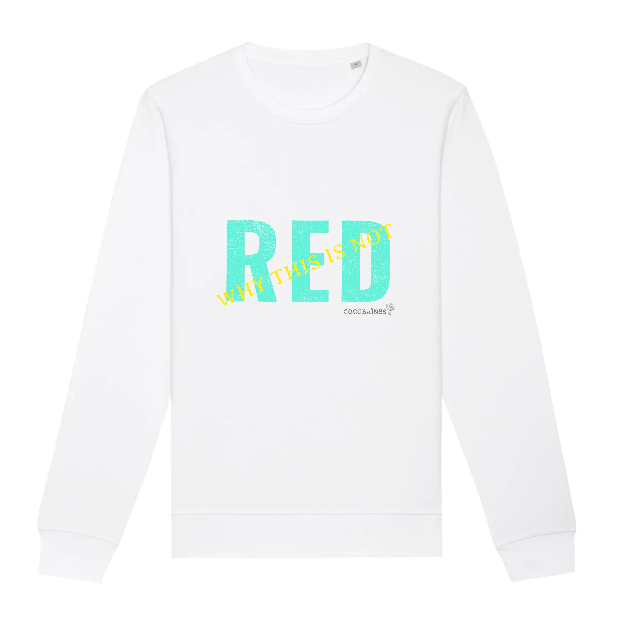 Sweatshirt femme coton bio RED Blanc